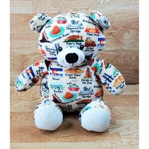 Colorado Places of Interest Theme 10" Plush Stuffed Animal Bear Plushology